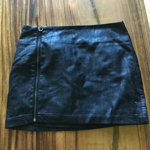 Pleather mini skirt